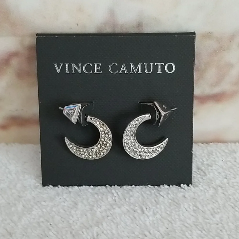 New Vince Camuto Crescent Moon Huggie Earrings - Picture 1 of 6